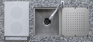 天然御影石オイスターホワイトカウンター